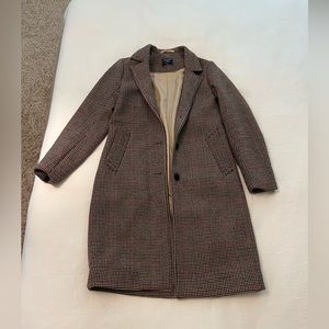 Abercrombie Dad Coat Brown Houndstooth